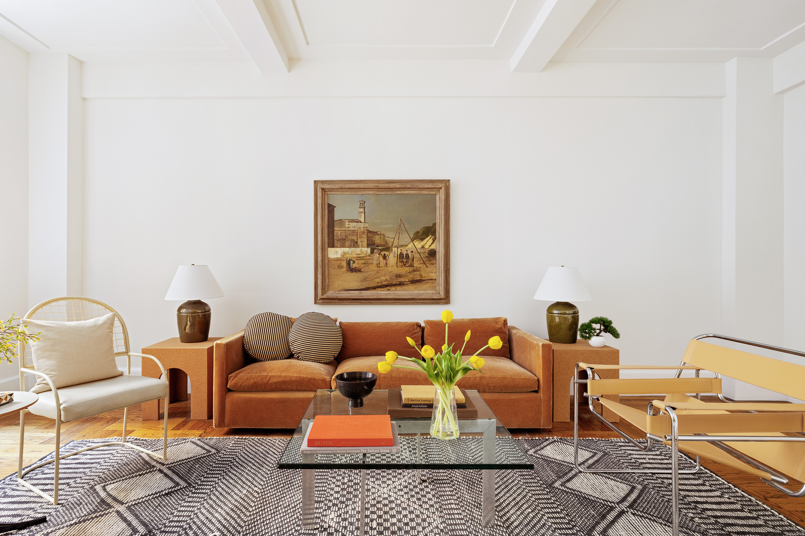 30 5th Avenue, Unit 4F Manhattan, NY 10011 - Photo 6 of 15 a living room with furniture and wooden floor