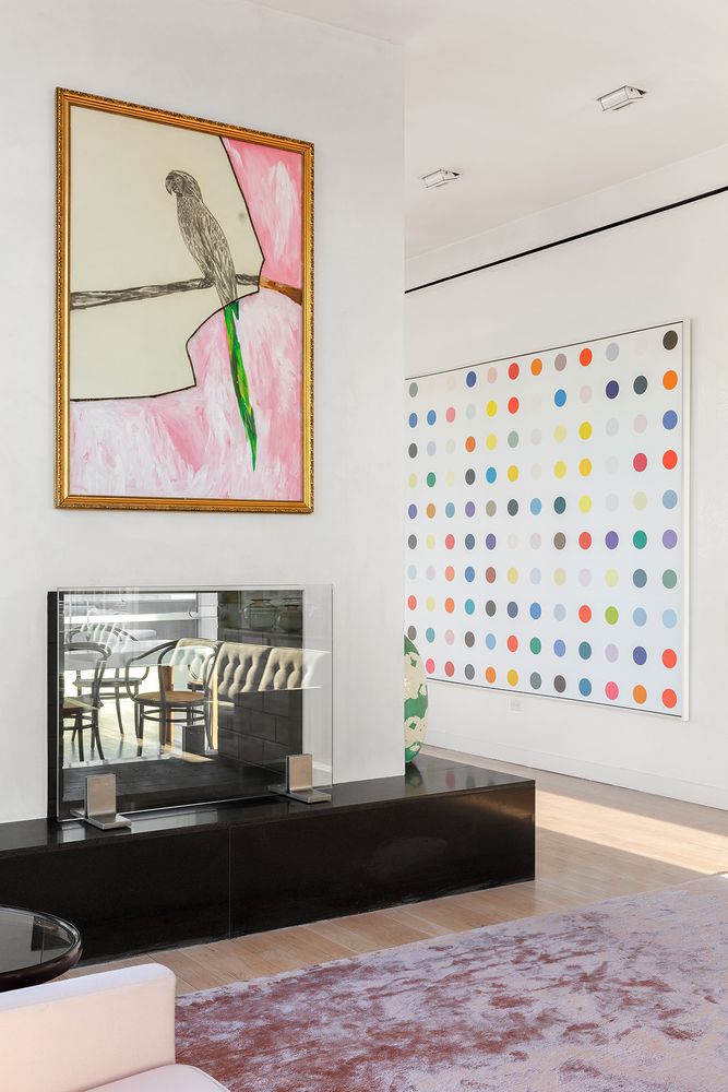 a room with lots of cabinet