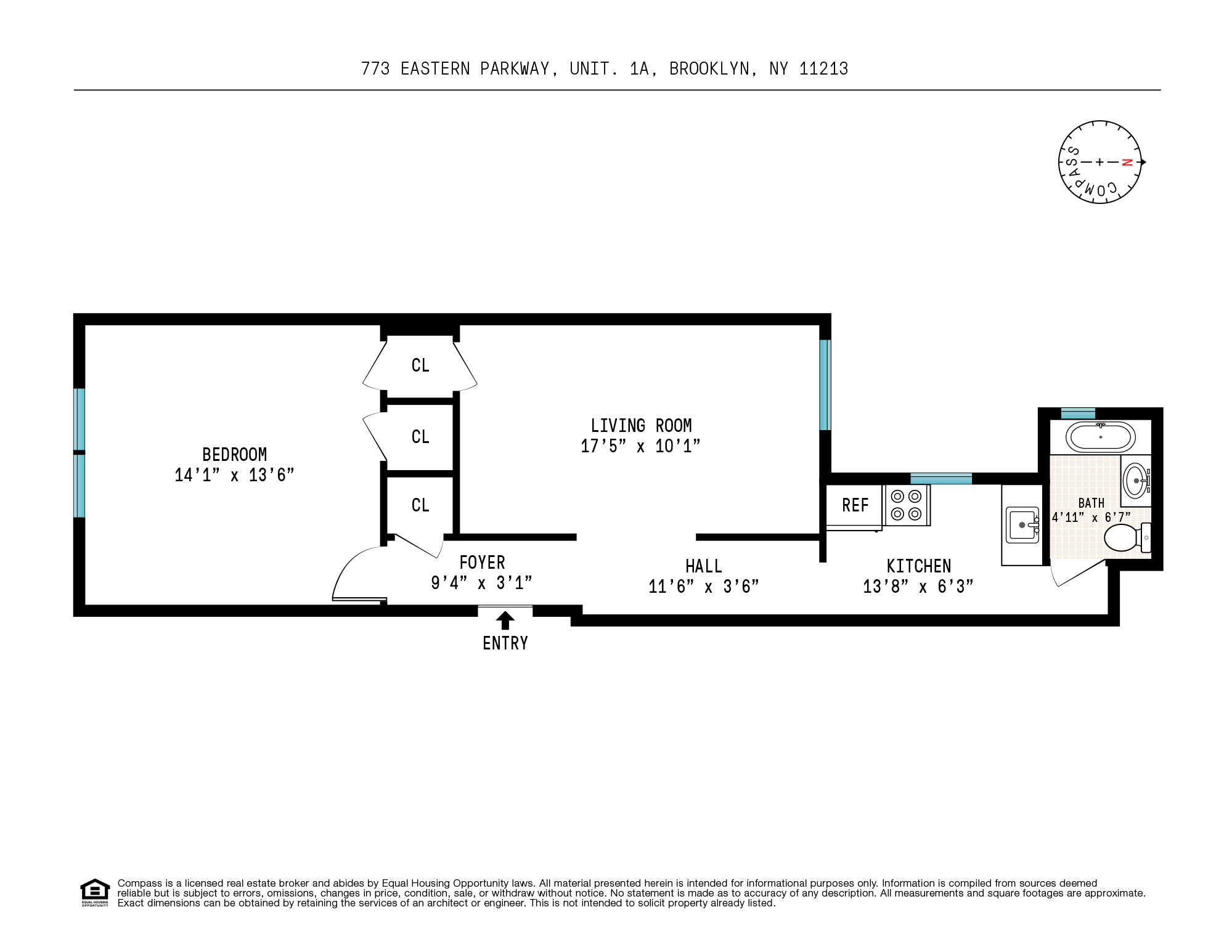 773 Eastern Parkway, Unit 1A Brooklyn, NY 11213 - Photo 11 of 11 a picture of a floor plan