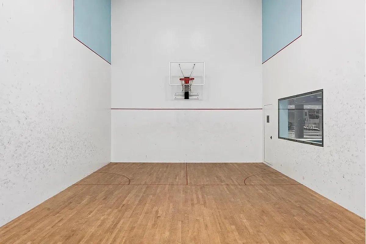 a view of a refrigerator in a room