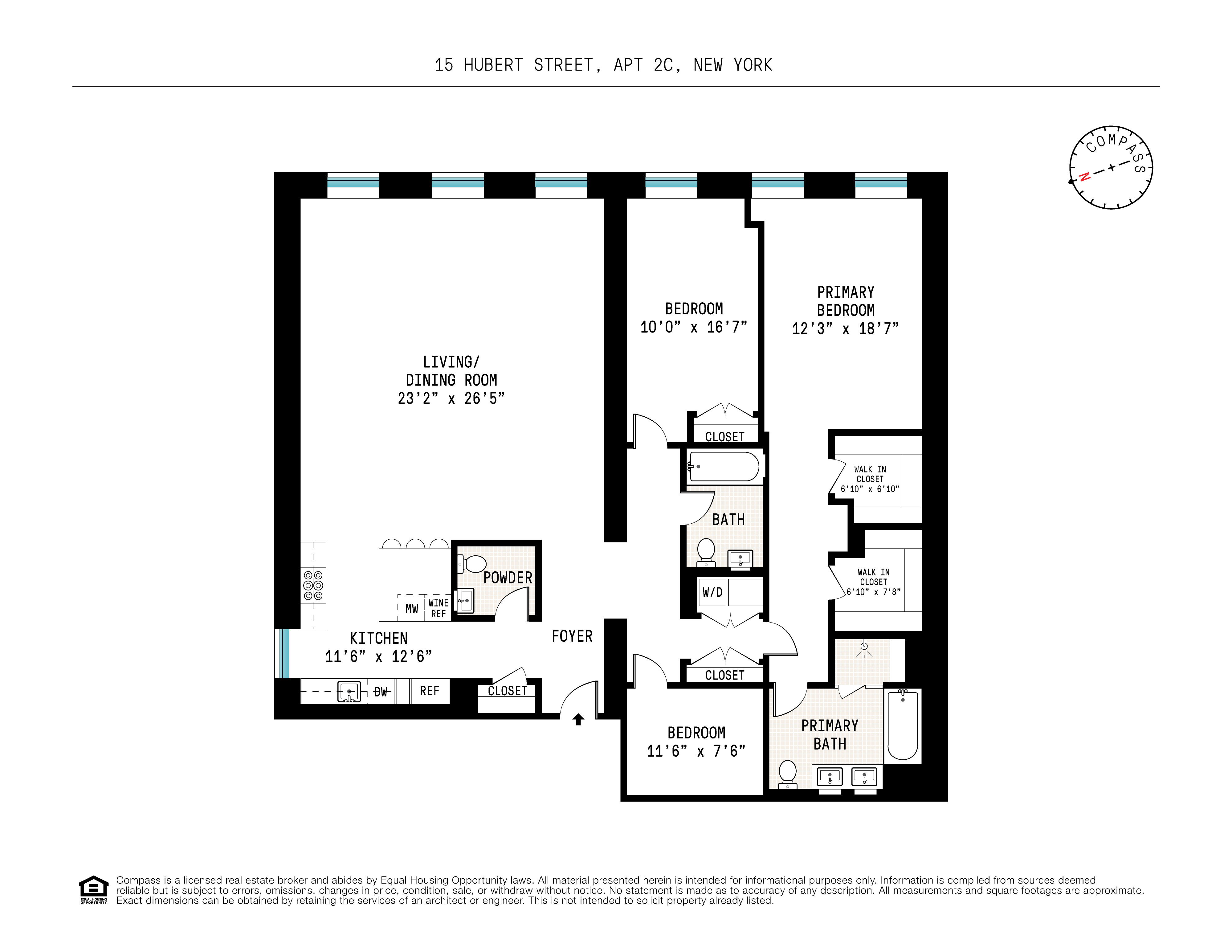 15 Hubert Street, Unit 2C Manhattan, NY 10013 - Photo 15 of 15 a picture of a floor plan