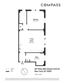 $729,000 | 321 West 55th Street, Unit 53 | Hell's Kitchen