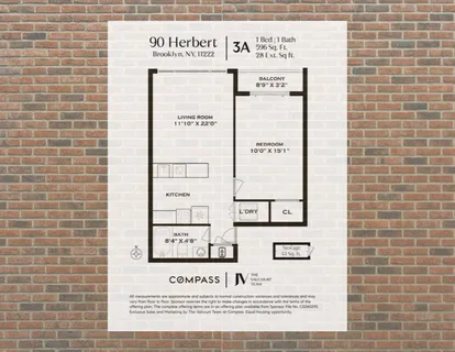 $835,000 | 90 Herbert Street, Unit 3A | Williamsburg