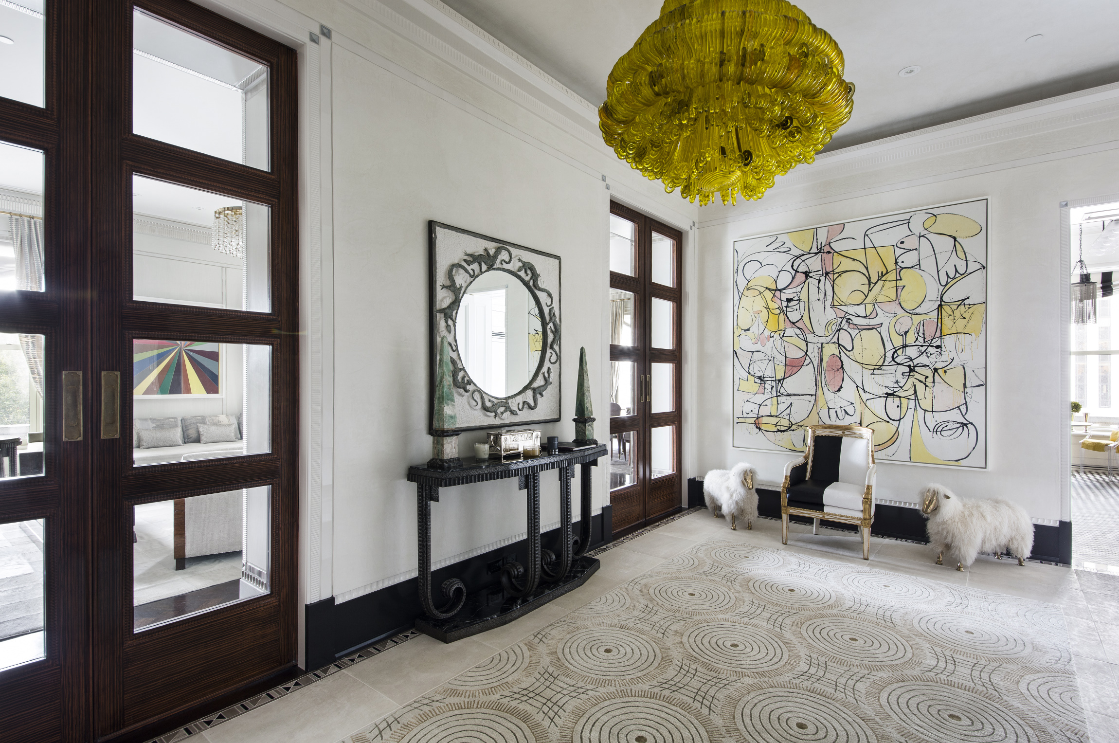 1 Central Park South, Unit 409 Manhattan, NY 10019 - Photo 12 of 26 a living room with furniture and a window