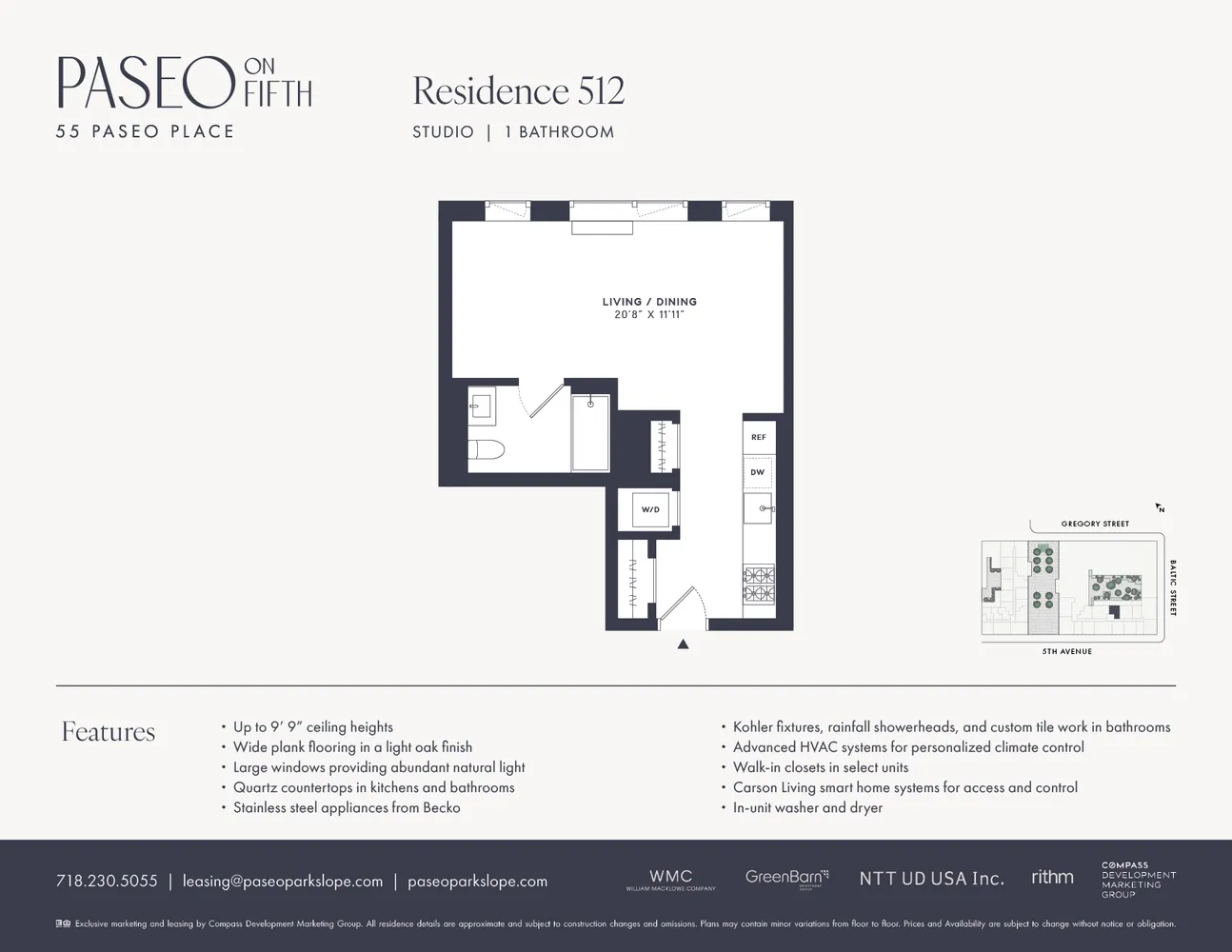 $3,800 | 55 Paseo Place, Unit 512 | Park Slope