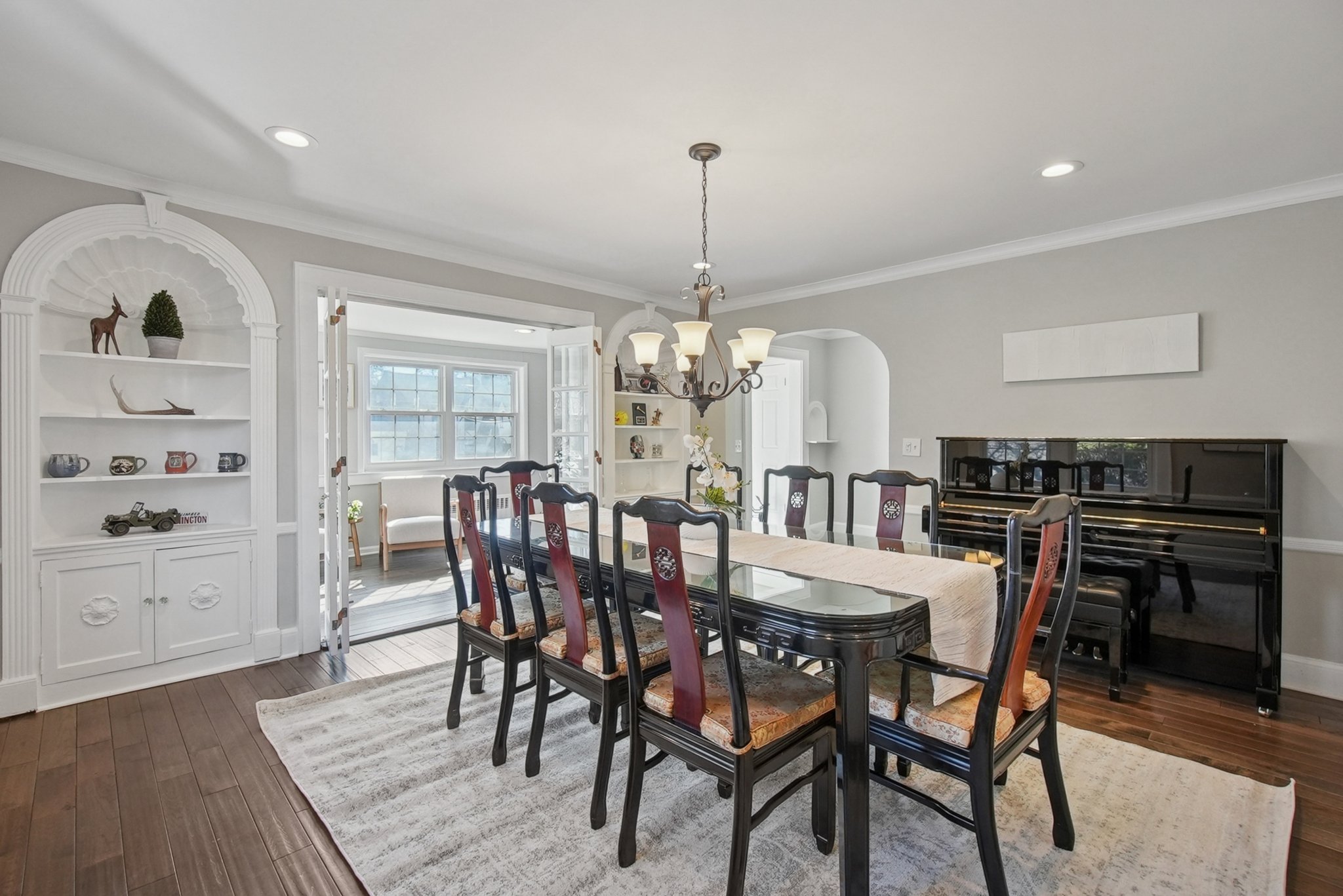 877 Ridgewood Road Millburn, NJ 07041 - Photo 8 of 37 a view of a dining room with furniture window and wooden floor