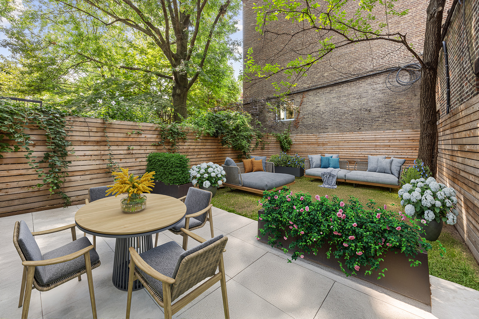 84 6th Avenue, Unit 1 Brooklyn, NY 11217 - Photo 2 of 14 a backyard of a house with outdoor seating