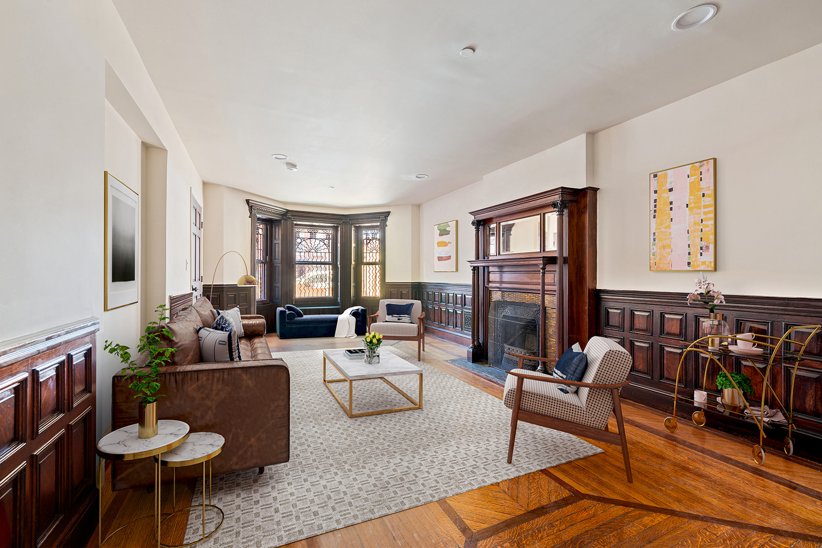 255 Stuyvesant Avenue, Unit GARDEN Brooklyn, NY 11221 - Photo 1 of 10 a living room with furniture and wooden floor