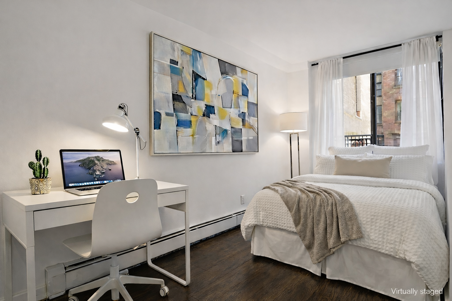 408 8th Avenue, Unit 5C Manhattan, NY 10001 - Photo 4 of 17 a bedroom with a bed and a dresser