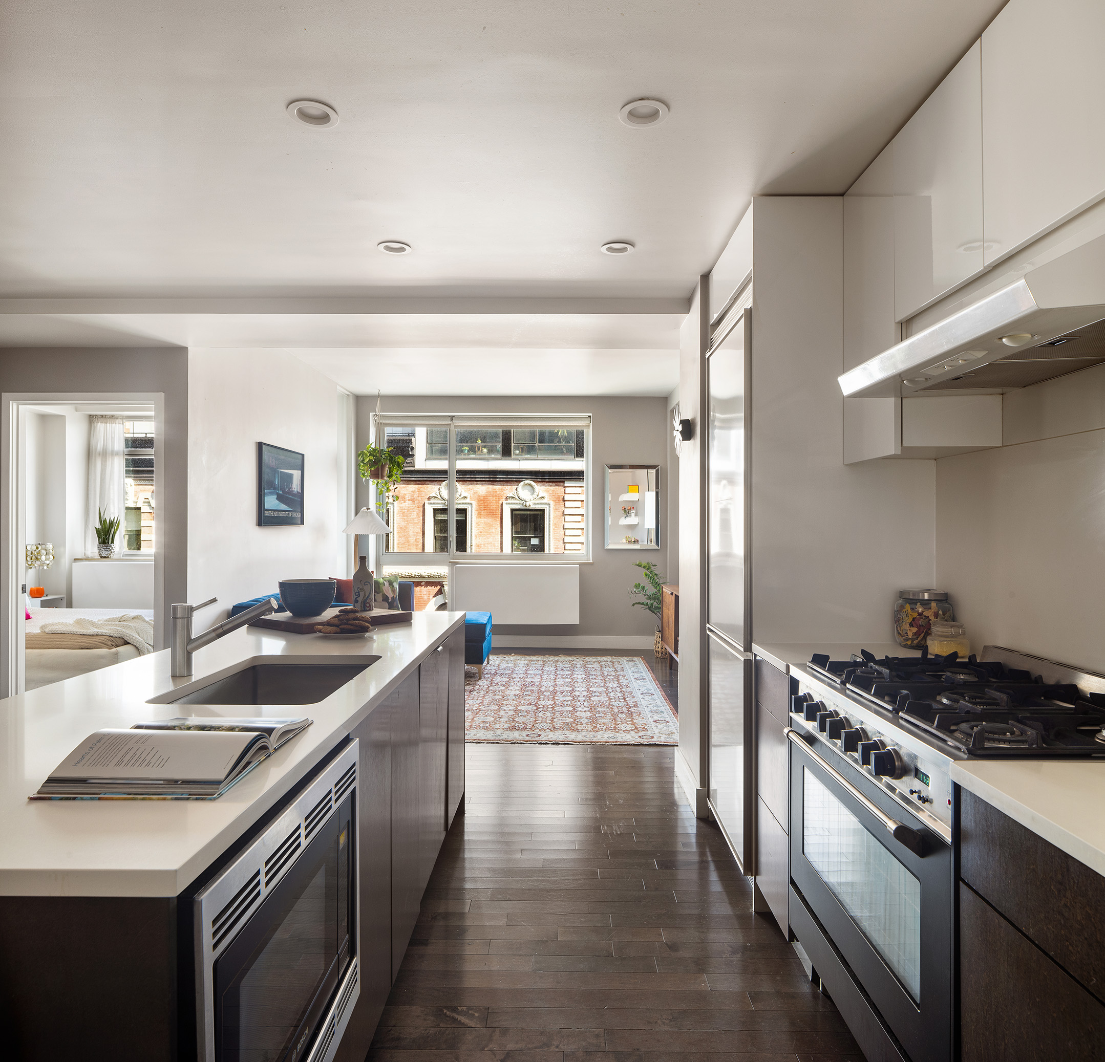 88 Morningside Avenue, Unit 8E Manhattan, NY 10027 - Photo 4 of 10 a kitchen with granite countertop a sink and stove