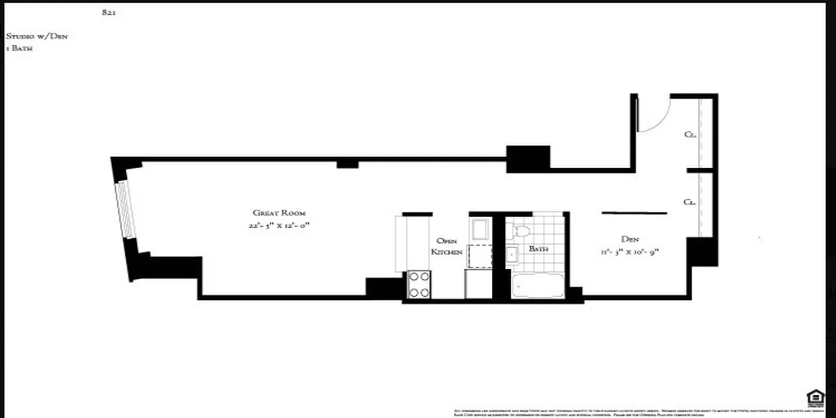 88 Greenwich Street, Unit 821 Manhattan, NY 10006 - Photo 10 of 10 a picture of a floor plan