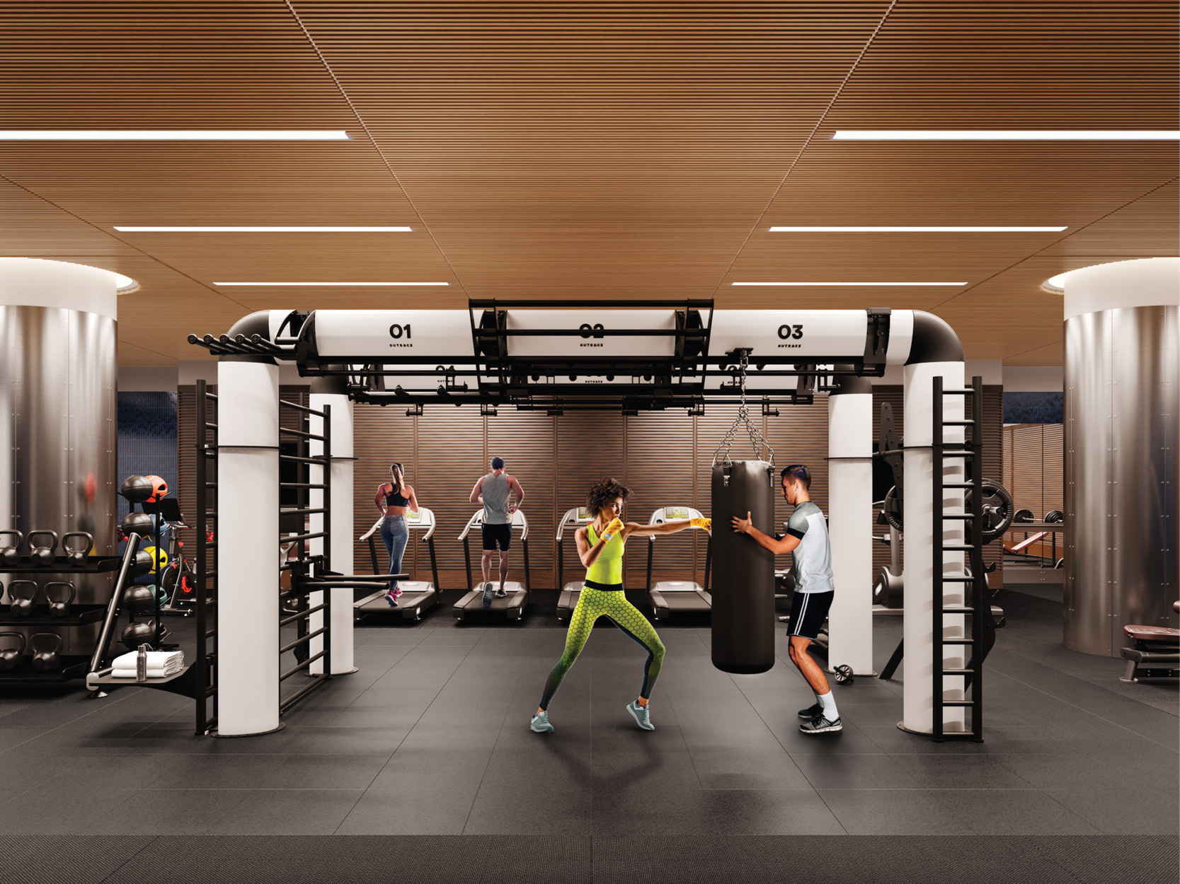 50 West 66th Street, Unit 7B Manhattan, NY 10023 - Photo 17 of 24 a view of gym