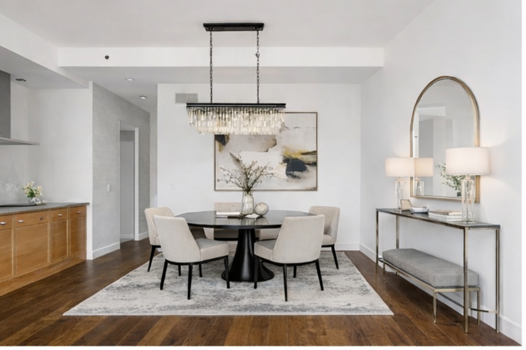 425 West 50th Street, Unit 15G Manhattan, NY 10019 - Photo 4 of 14 a view of a dining room with furniture