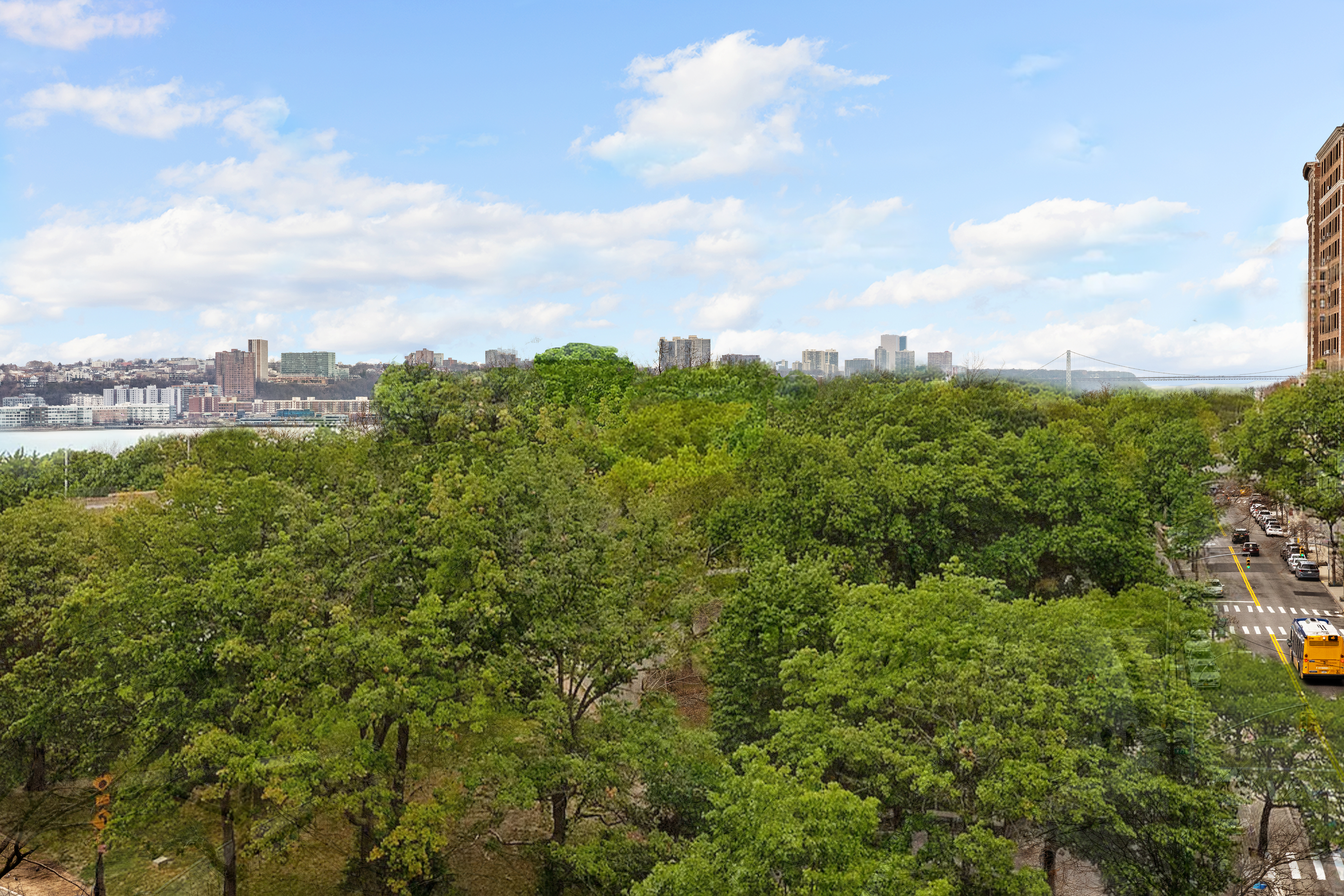 330 West 72nd Street, Unit 7A Manhattan, NY 10023 - Photo 9 of 10 a view of a city with lush green forest