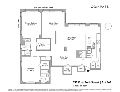 $2,995,000 | 535 East 86th Street, Unit 16F | Upper East Side