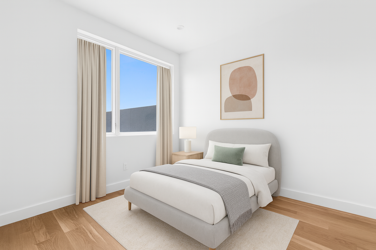 212 Montrose Avenue, Unit 4R Brooklyn, NY 11206 - Photo 5 of 12 a bedroom with a bed and a window