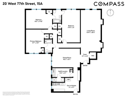 $3,995,000 | 20 West 77th Street, Unit 15A | Upper West Side