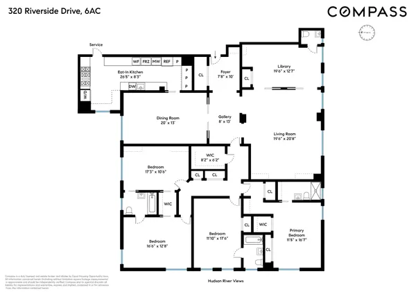 $4,500,000 | 320 Riverside Drive, Unit 6AC | Upper West Side
