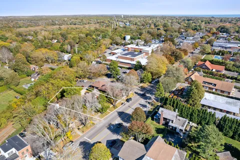 an aerial view of multiple house
