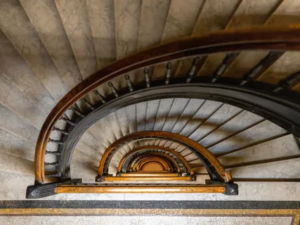 a view of a building with a balcony
