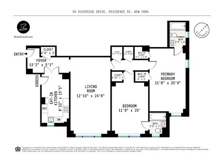 $1,195,000 | 50 Riverside Drive, Unit 5E | Upper West Side