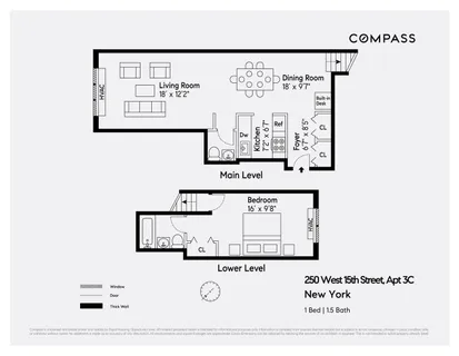 $1,200,000 | 250 West 15th Street, Unit 3C | Chelsea
