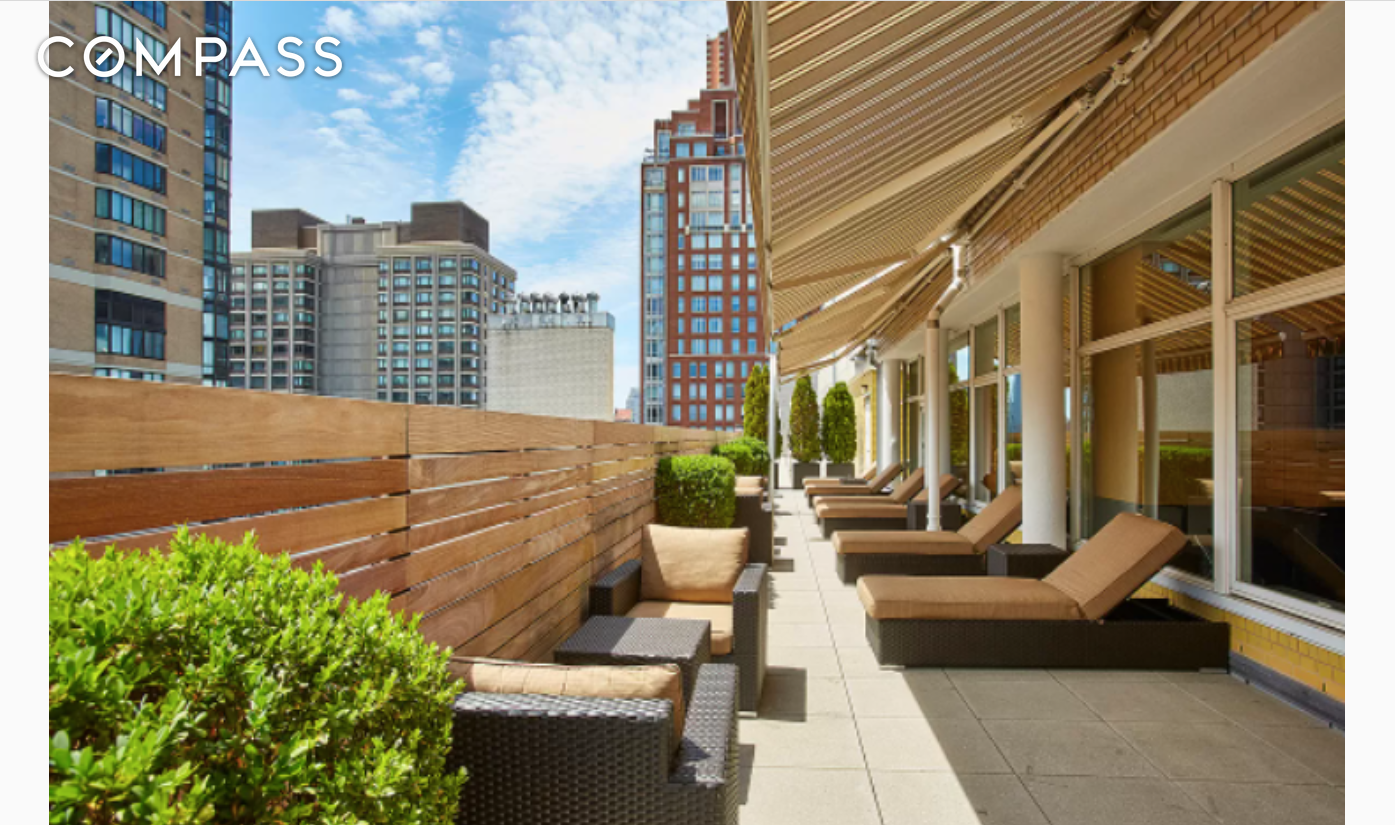 200 East 66th Street, Unit D1205 Manhattan, NY 10065 - Photo 20 of 33 a view of a patio with couches and potted plants