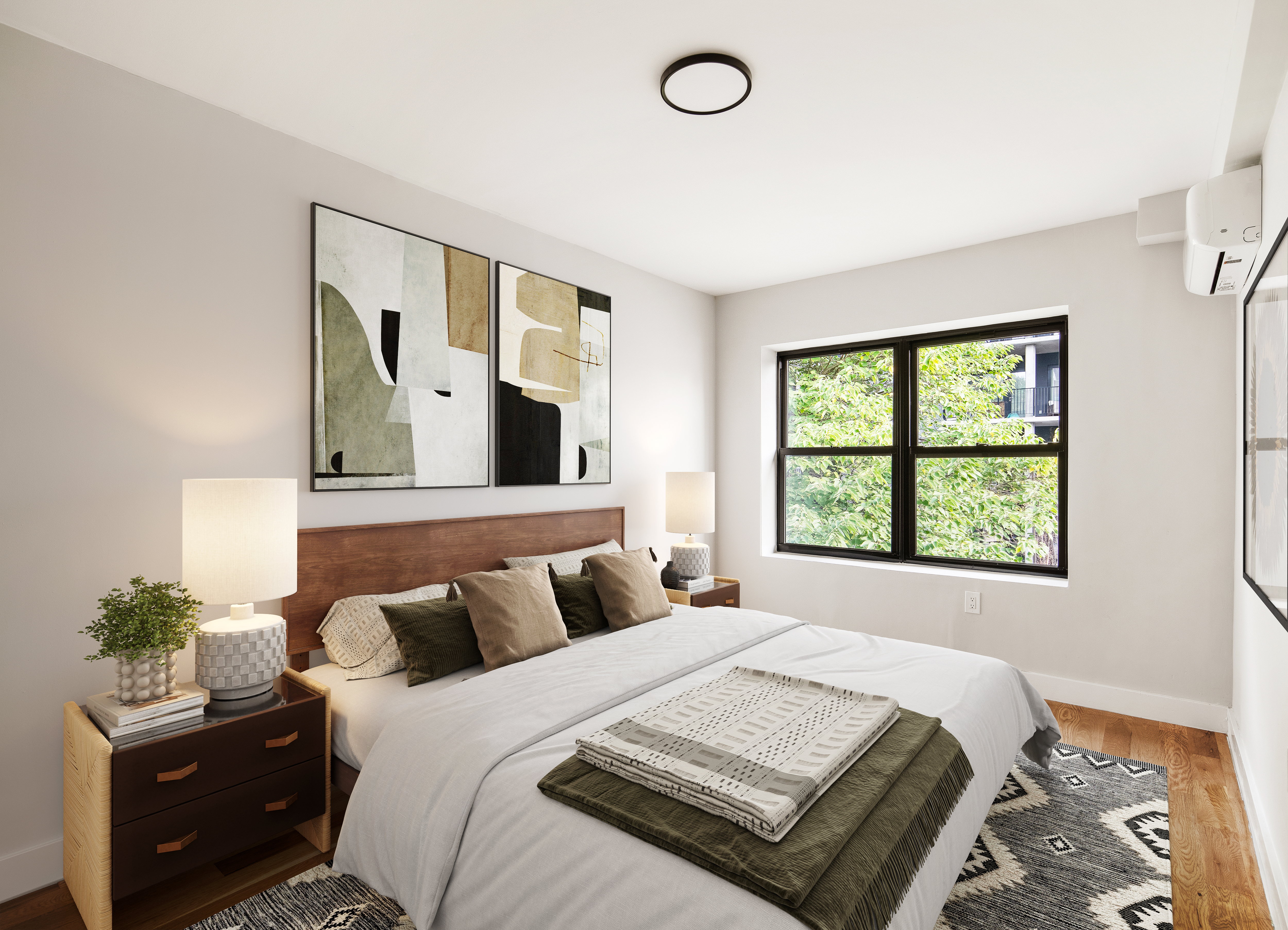 405 Herkimer Street, Unit 3 Brooklyn, NY 11213 - Photo 5 of 8 a bedroom with a bed and a window