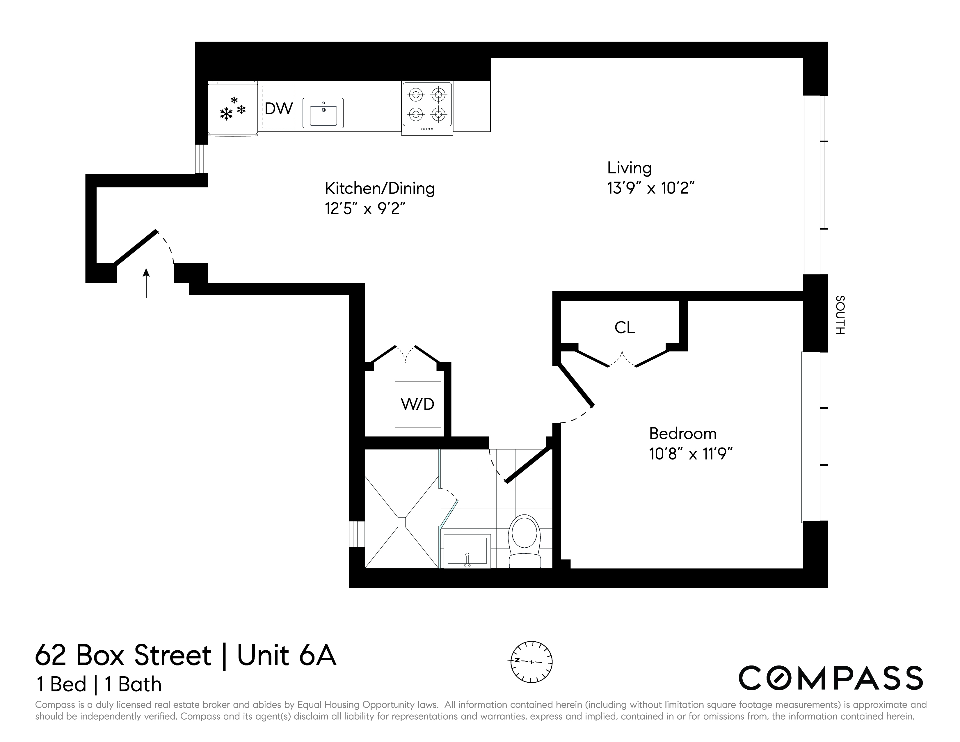 62 Box Street, Unit 6A Brooklyn, NY 11222 - Photo 5 of 5 a picture of a wall with a white wall and a painting