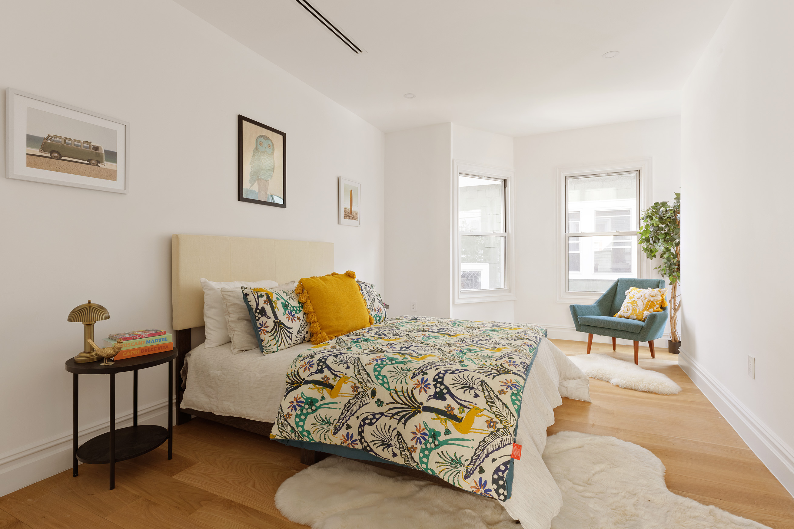 728 Westminster Road Brooklyn, NY 11230 - Photo 16 of 23 a bedroom with a bed and a lamp on dresser