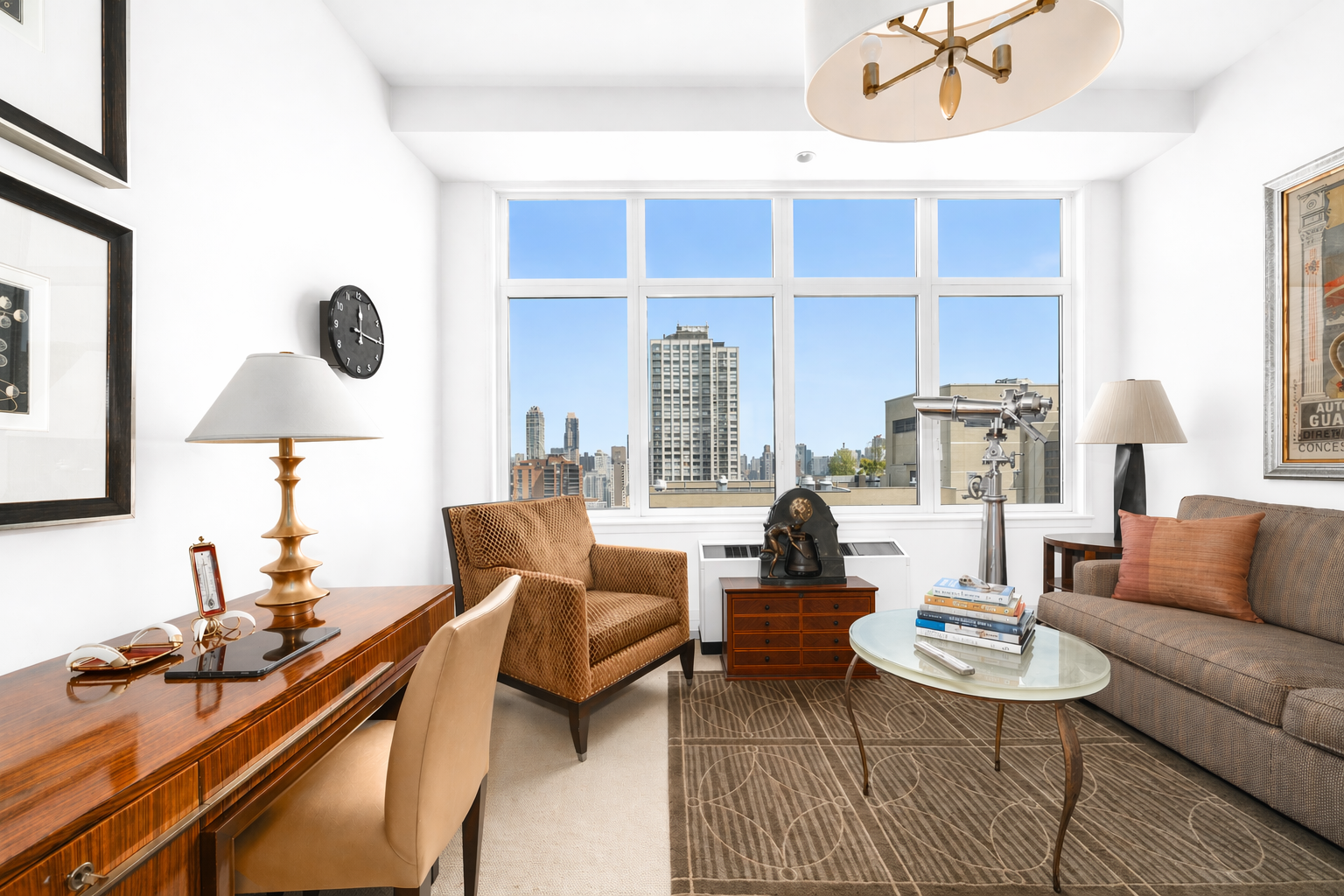 300 East 55th Street, Unit PHC Manhattan, NY 10022 - Photo 18 of 23 a living room with furniture and a large window