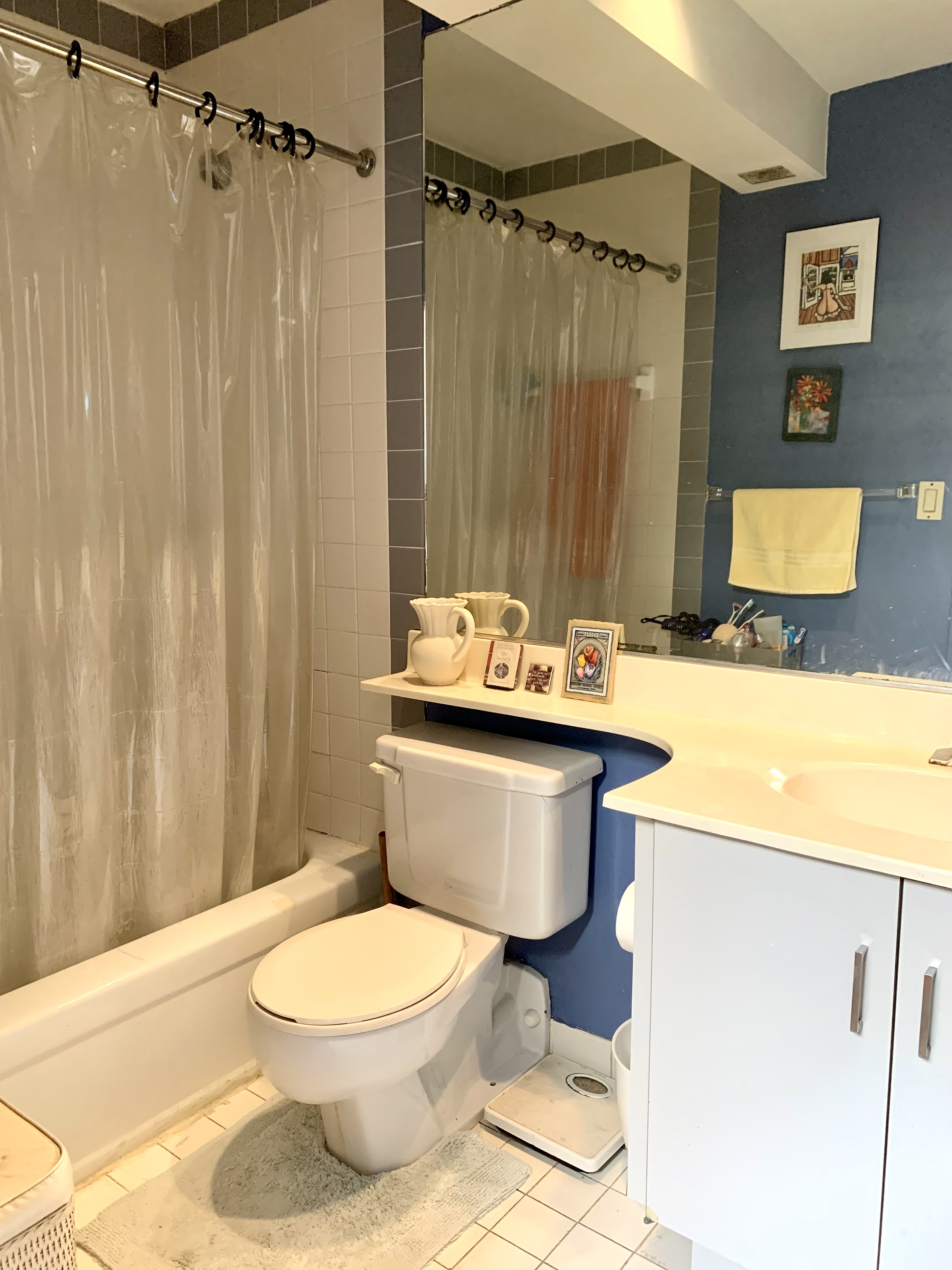 130 Barrow Street, Unit PH508 Manhattan, NY 10014 - Photo 9 of 14 a bathroom with a toilet a sink and a shower
