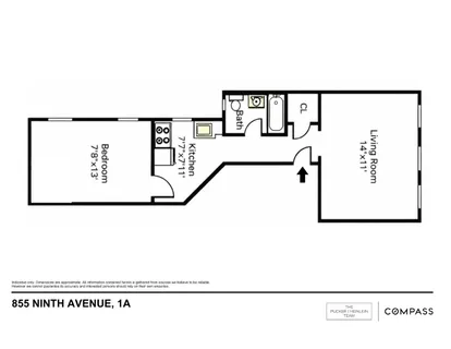 $3,300 | 855 9th Avenue, Unit 1A | Hell's Kitchen