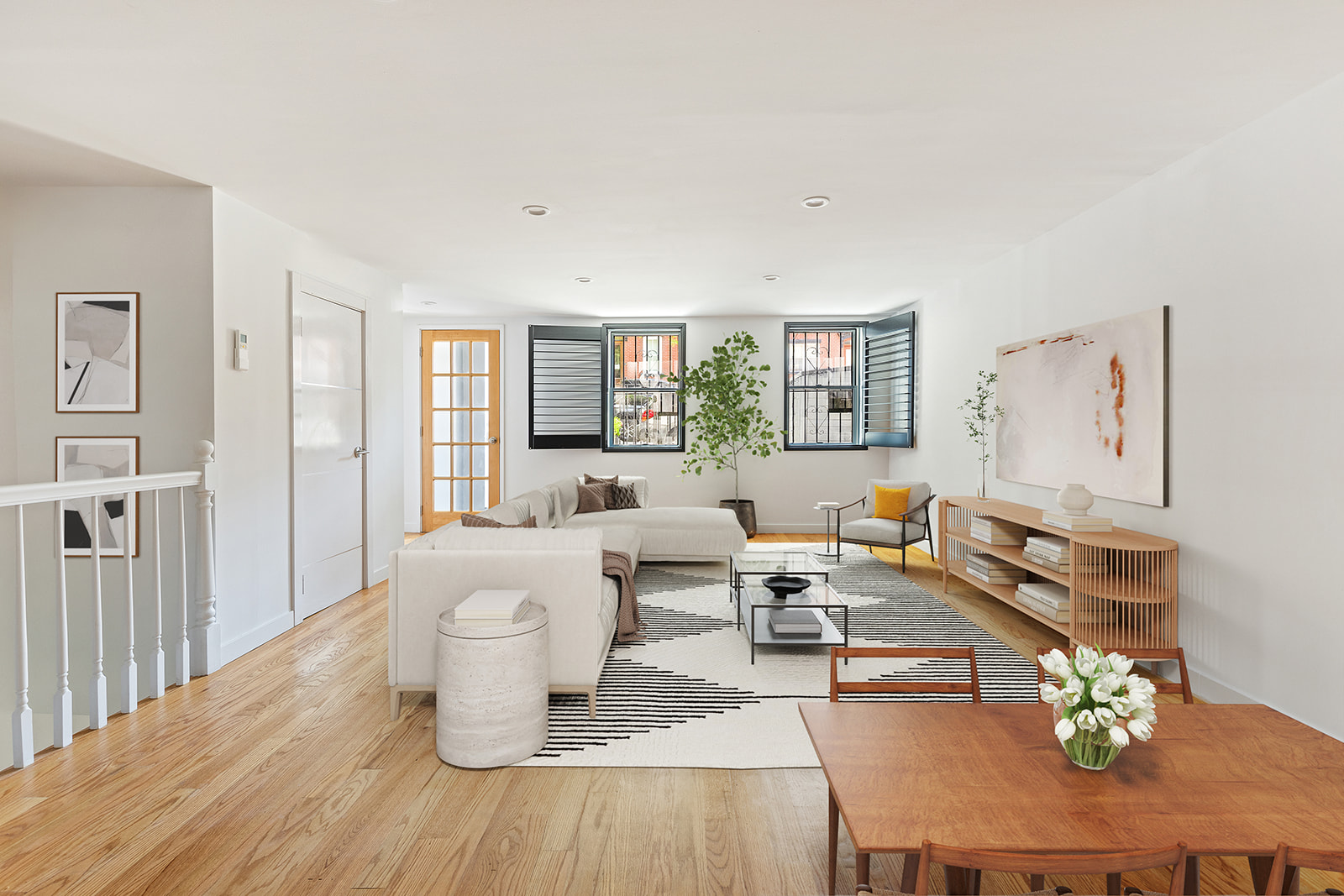 171 13th Street Brooklyn, NY 11215 - Photo 11 of 17 a living room with furniture and wooden floor