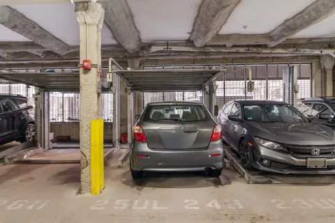 a car parked in garage