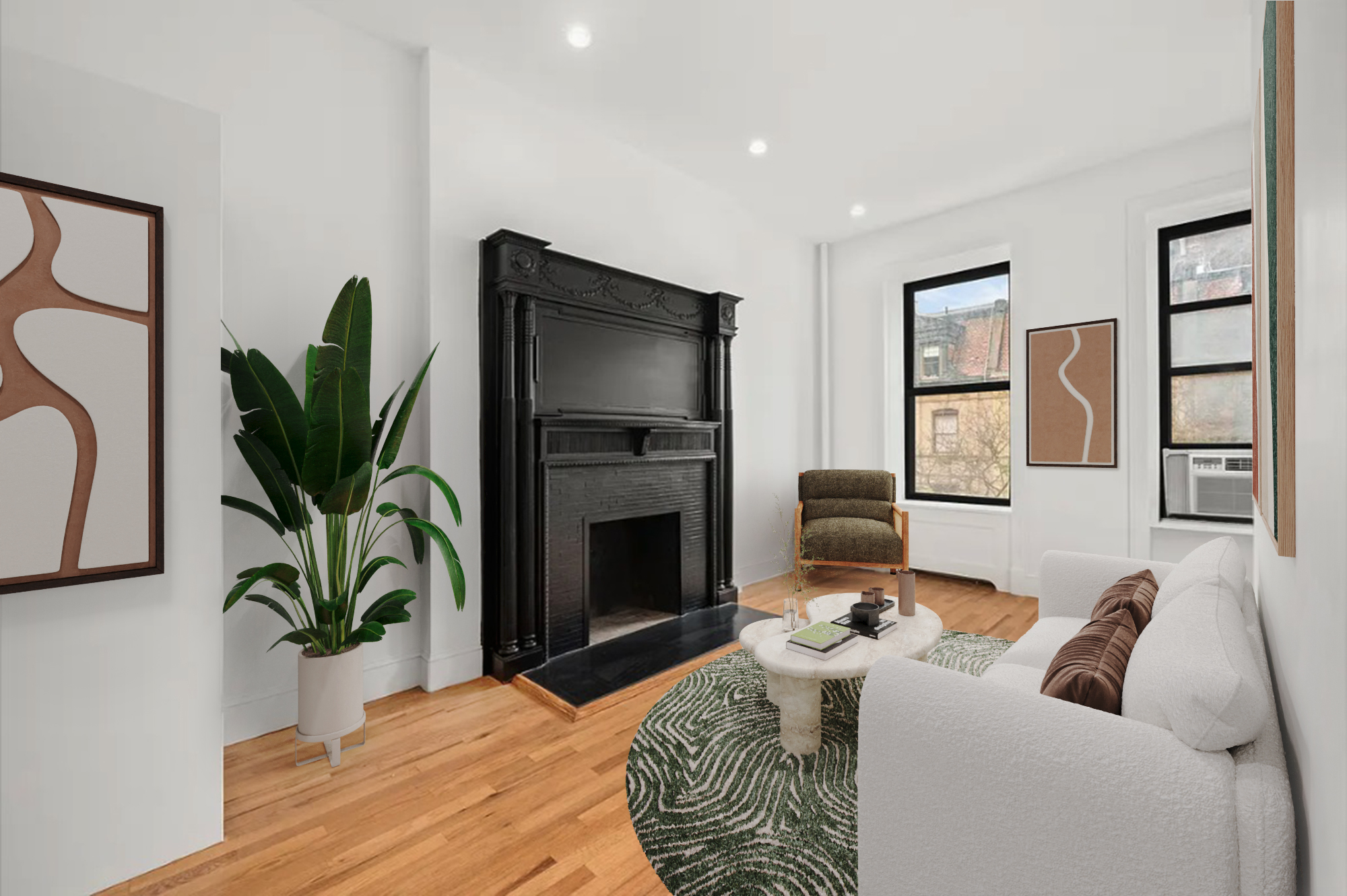 130 West 80th Street, Unit 4F Manhattan, NY 10024 - Photo 1 of 7 a bedroom with a bed and a potted plant