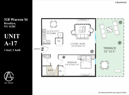 $5,500 | 318 Warren Street, Unit A17 | Cobble Hill