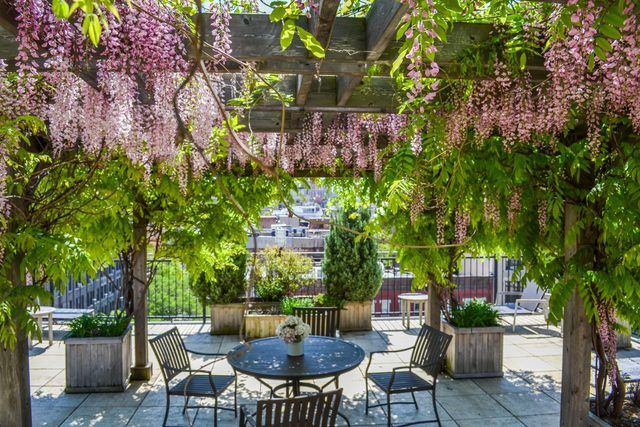 254 West 82nd Street, Unit 5A Manhattan, NY 10024 - Photo 12 of 18 a view of a chairs and table in a backyard