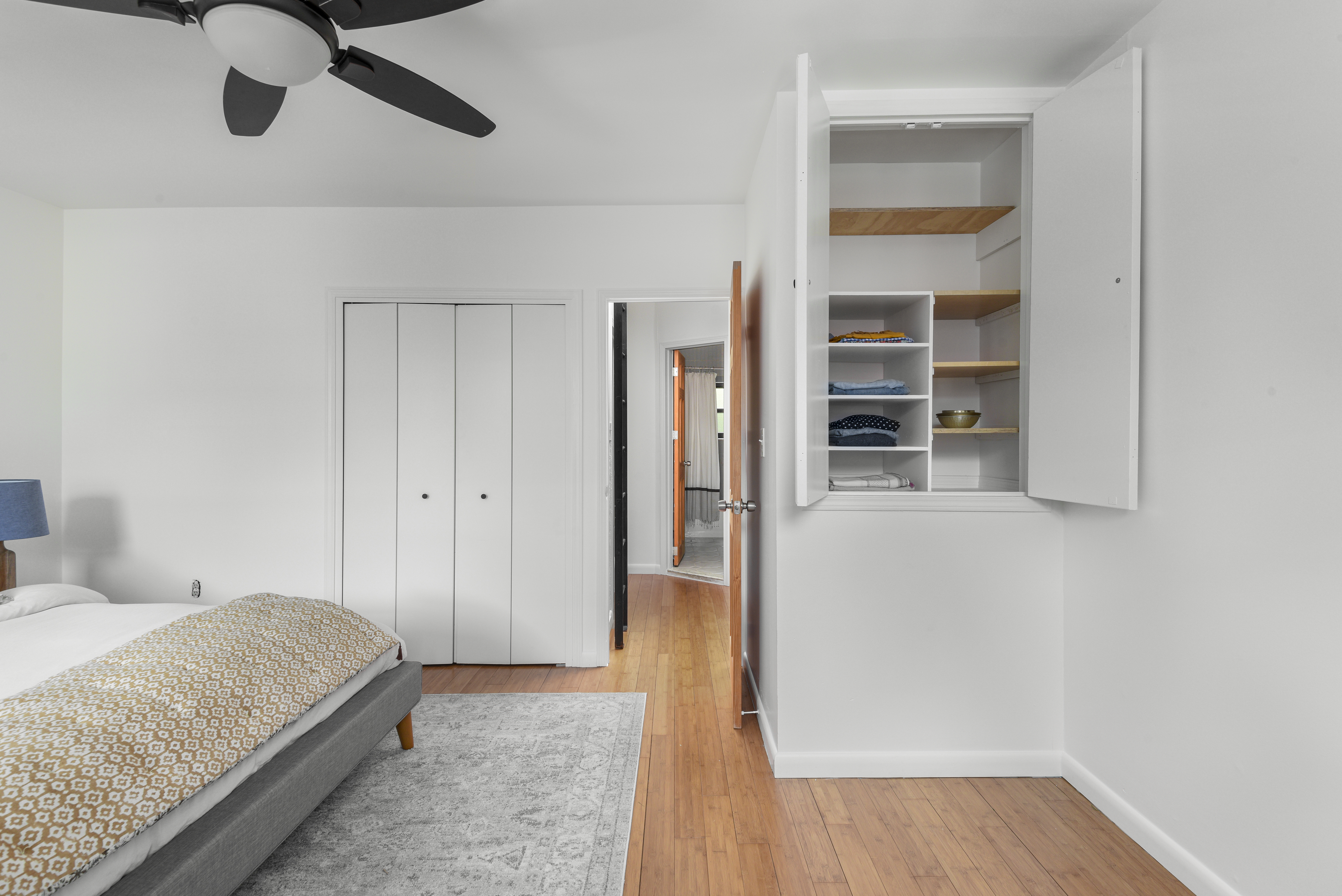 444 Union Street Brooklyn, NY 11231 - Photo 8 of 13 a bedroom with a bed and a book shelf