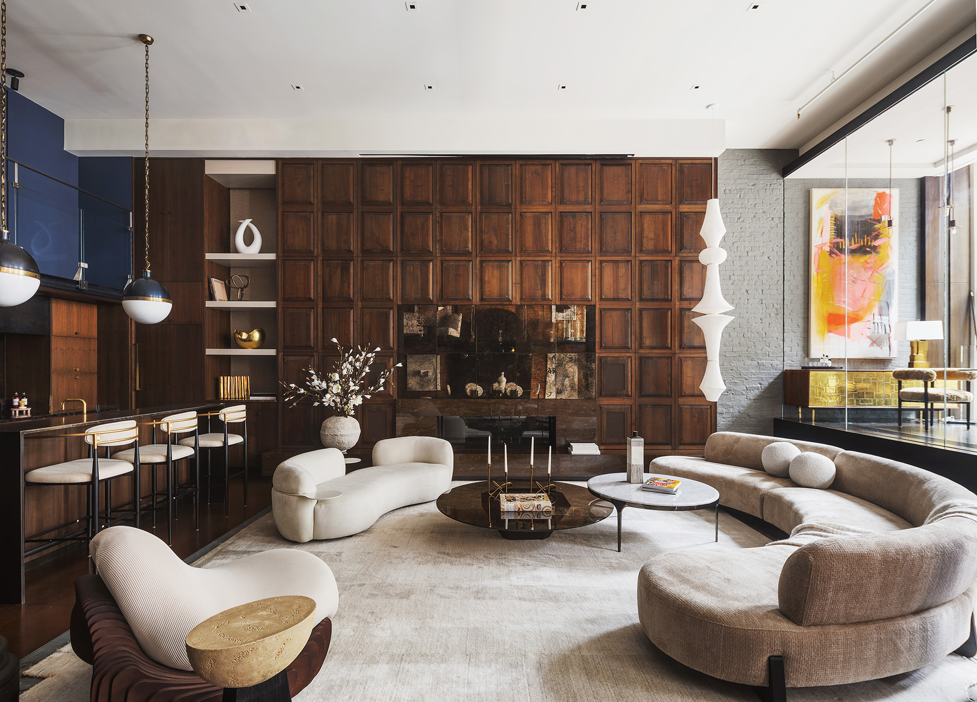 56 Crosby Street, Unit 2A Manhattan, NY 10012 - Photo 2 of 21 a living room with furniture and a large window