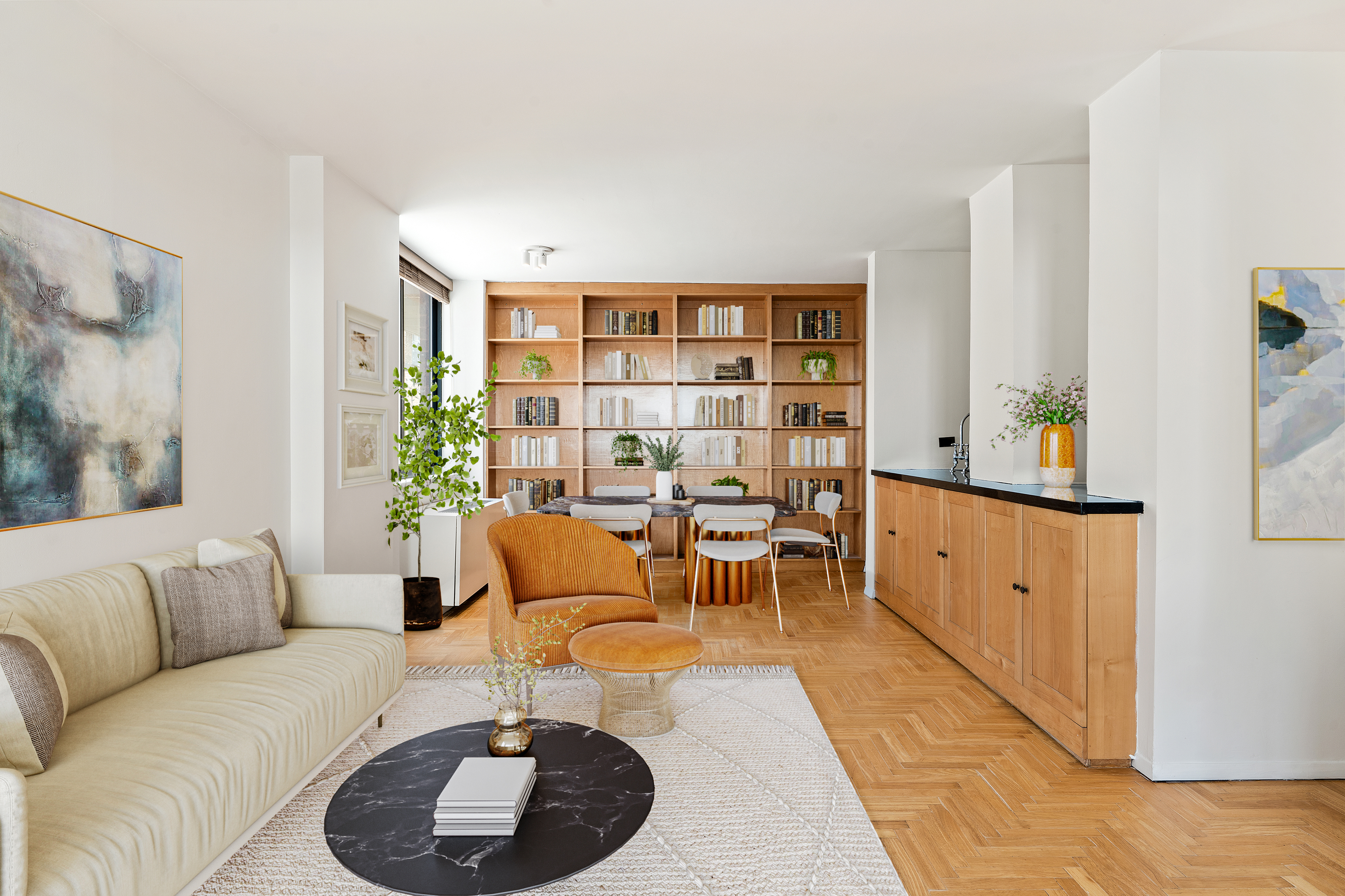 343 East 74th Street, Unit 7L Manhattan, NY 10021 - Photo 2 of 11 a living room with furniture and a window