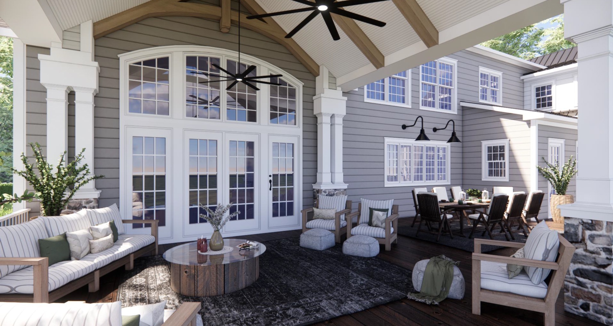 321 Lurgan Road New Hope, PA 18938 - Photo 10 of 30 a living room with furniture and floor to ceiling windows