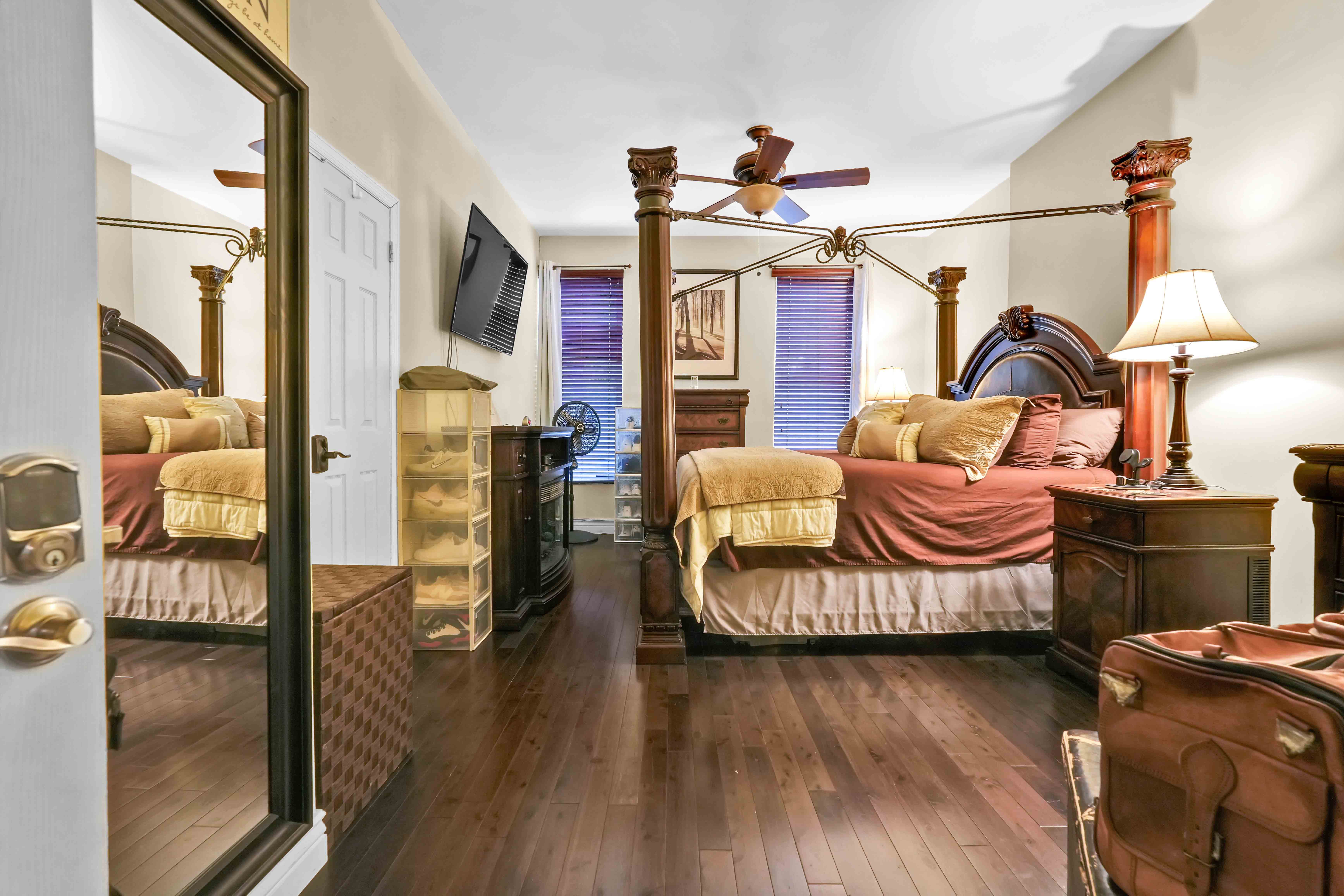 519 Monroe Street Brooklyn, NY 11221 - Photo 42 of 55 a bedroom with furniture and wooden floor