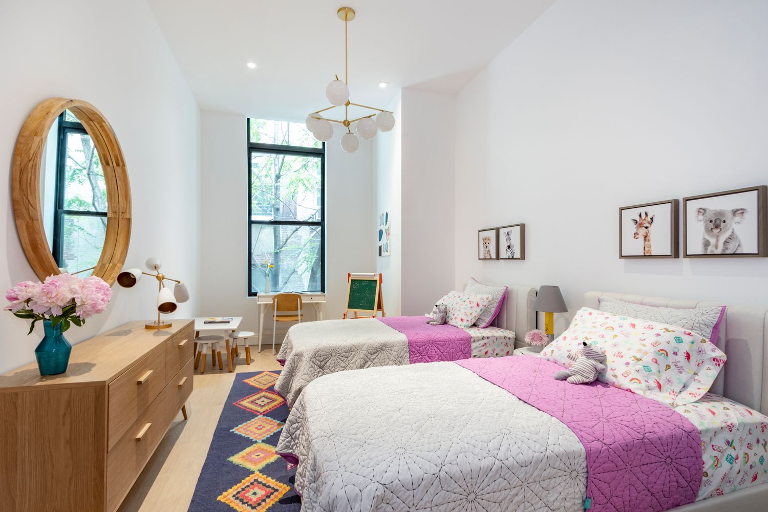 106 Franklin Street, Unit 2 Manhattan, NY 10013 - Photo 8 of 16 a bedroom with two beds and a window