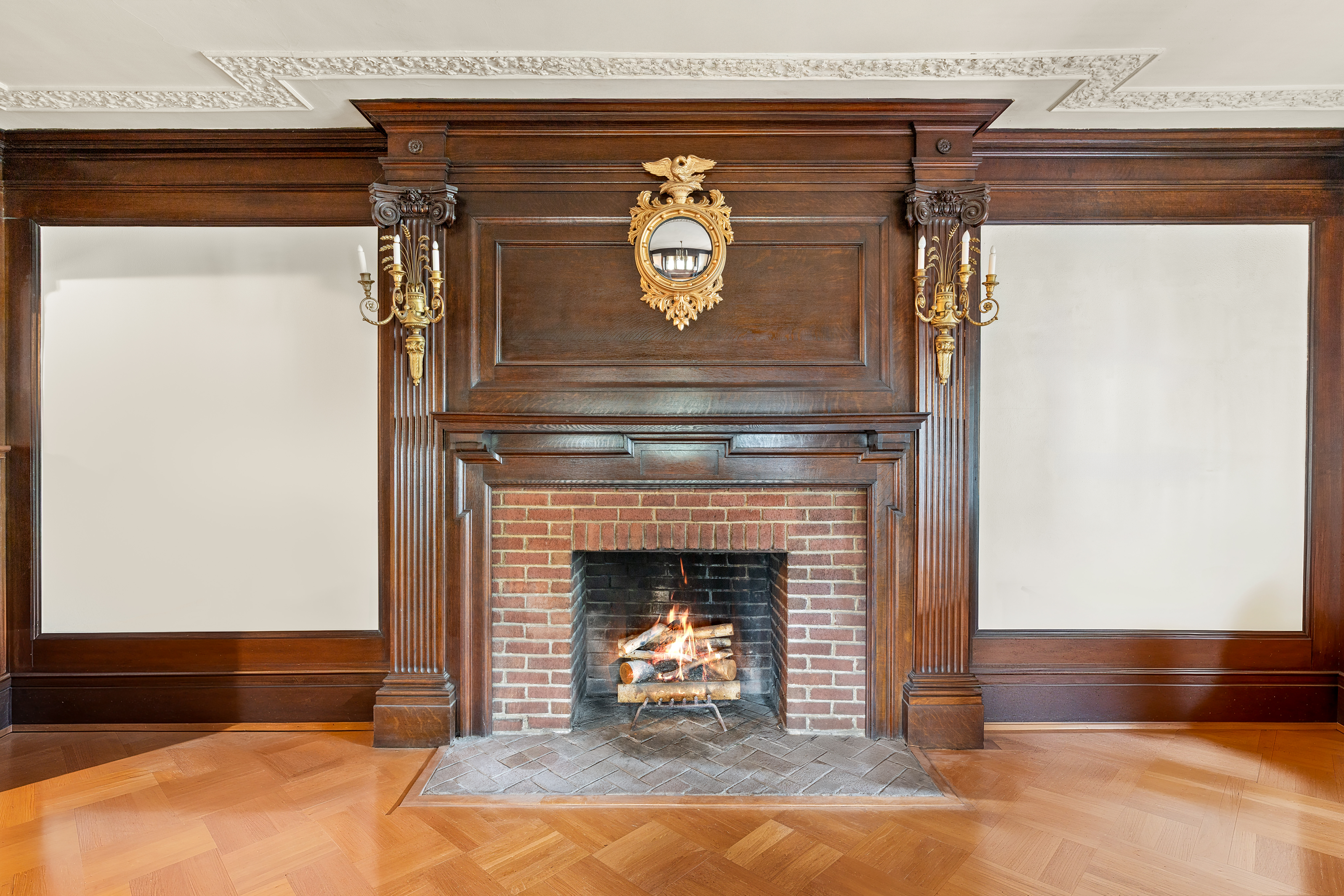 1917 Ditmas Avenue Brooklyn, NY 11226 - Photo 6 of 13 a close view of fireplace with wooden floor