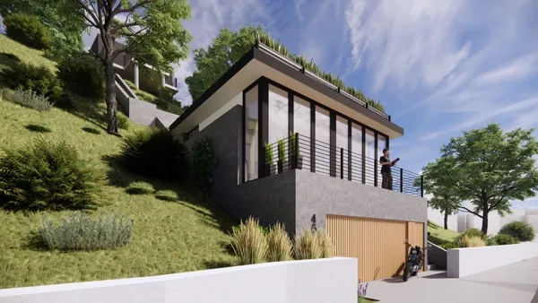 a balcony with wooden floor