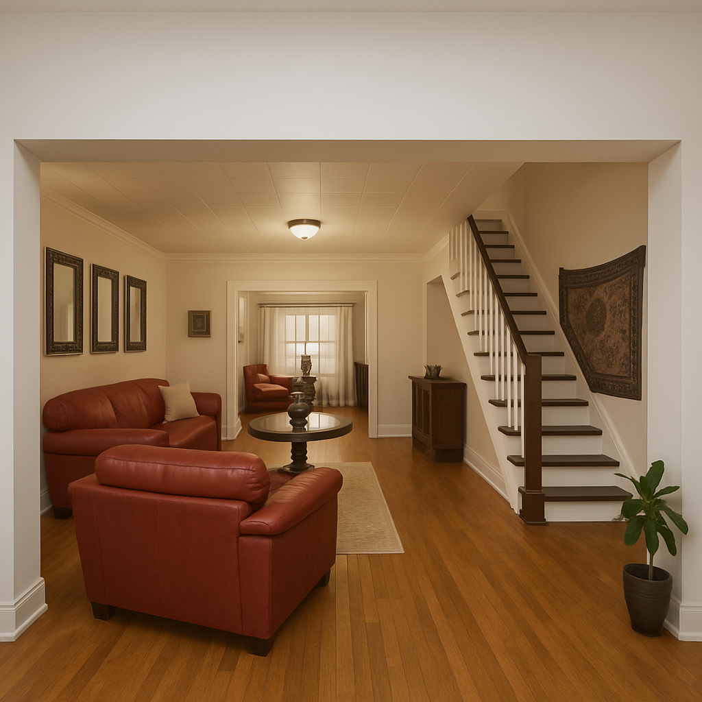 4622 Avenue M Brooklyn, NY 11234 - Photo 5 of 6 a living room with furniture and a wooden floor