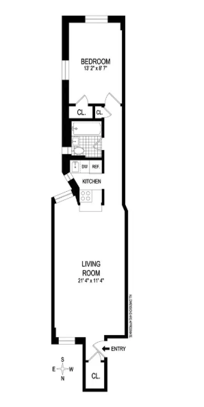 20 East 88th Street, Unit 5B Manhattan, NY 10128 - Photo 7 of 8 a picture of a floor plan