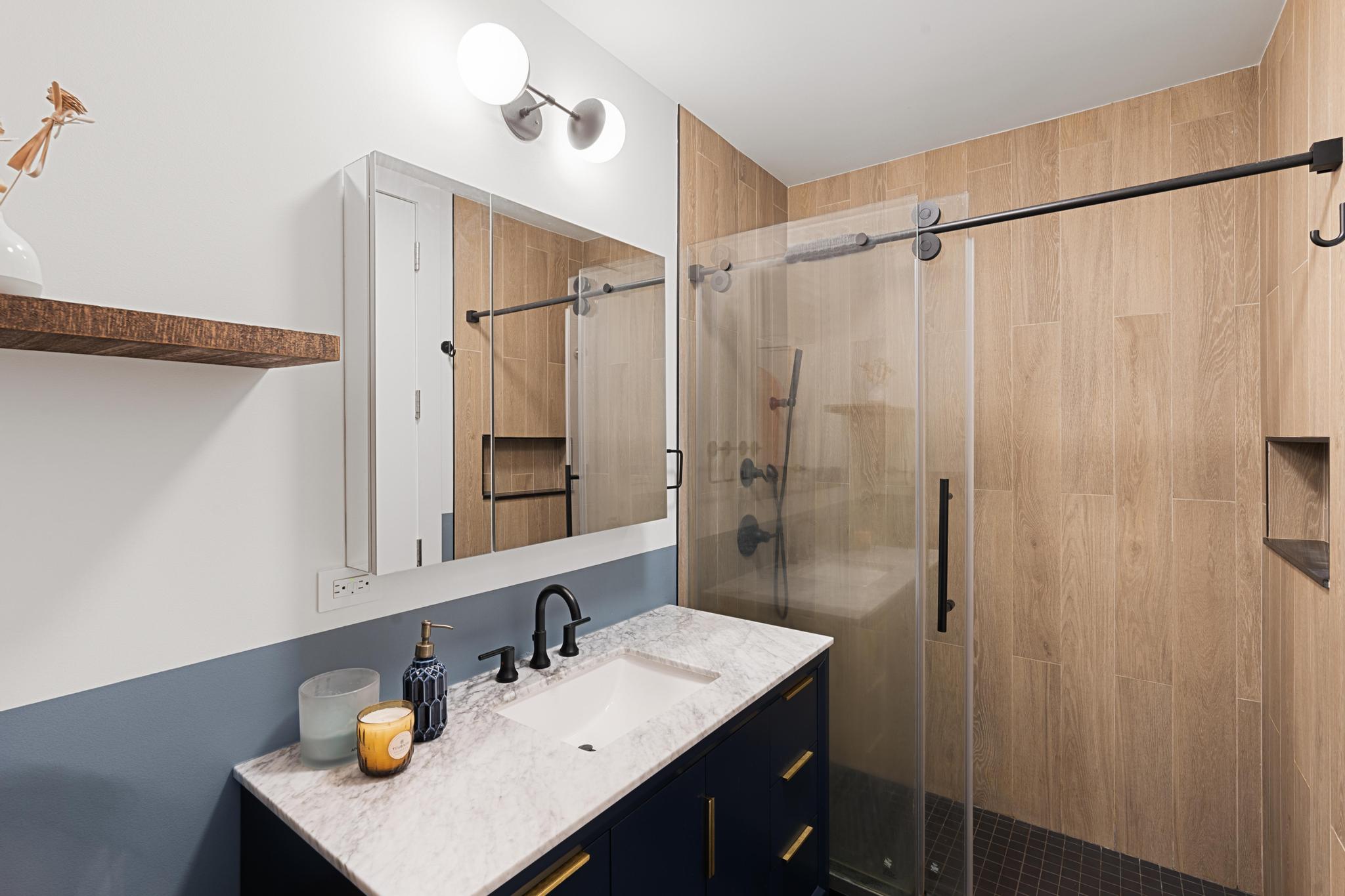 516 Classon Avenue, Unit 2B Brooklyn, NY 11238 - Photo 6 of 9 a bathroom with a sink and mirror