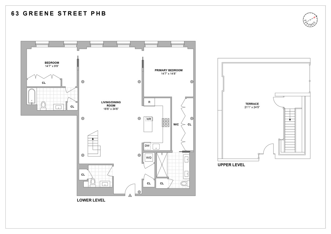 63 Greene Street, Unit PHB Manhattan, NY 10012 - Photo 17 of 17 a picture of a floor plan